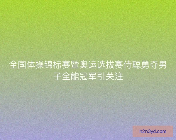 全国体操锦标赛暨奥运选拔赛侍聪勇夺男子全能冠军引关注